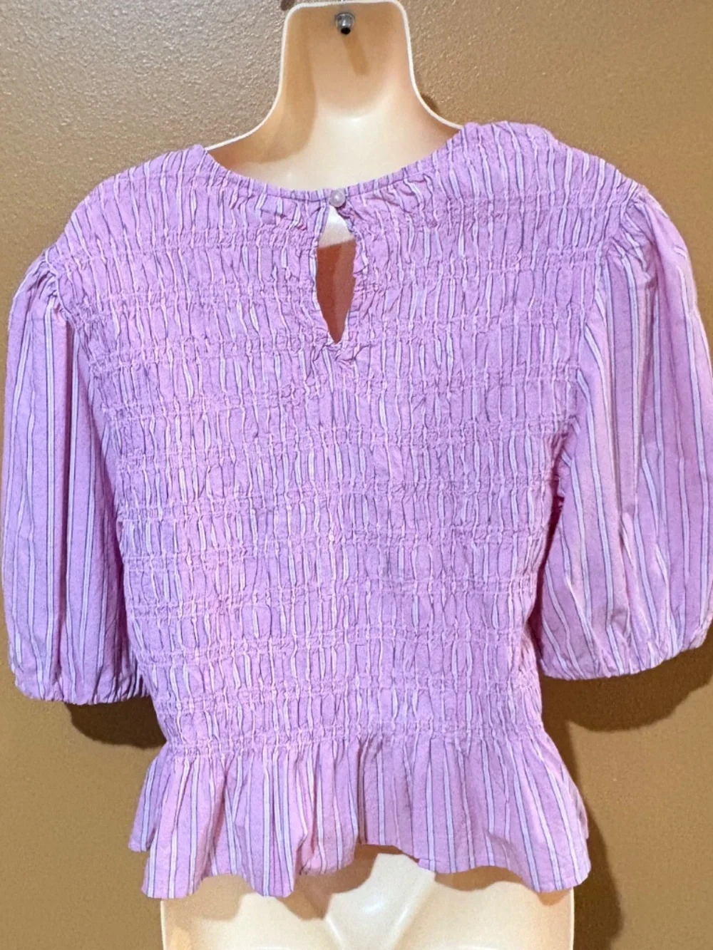 Pink Old Navy Pintucked Blouse Women's L